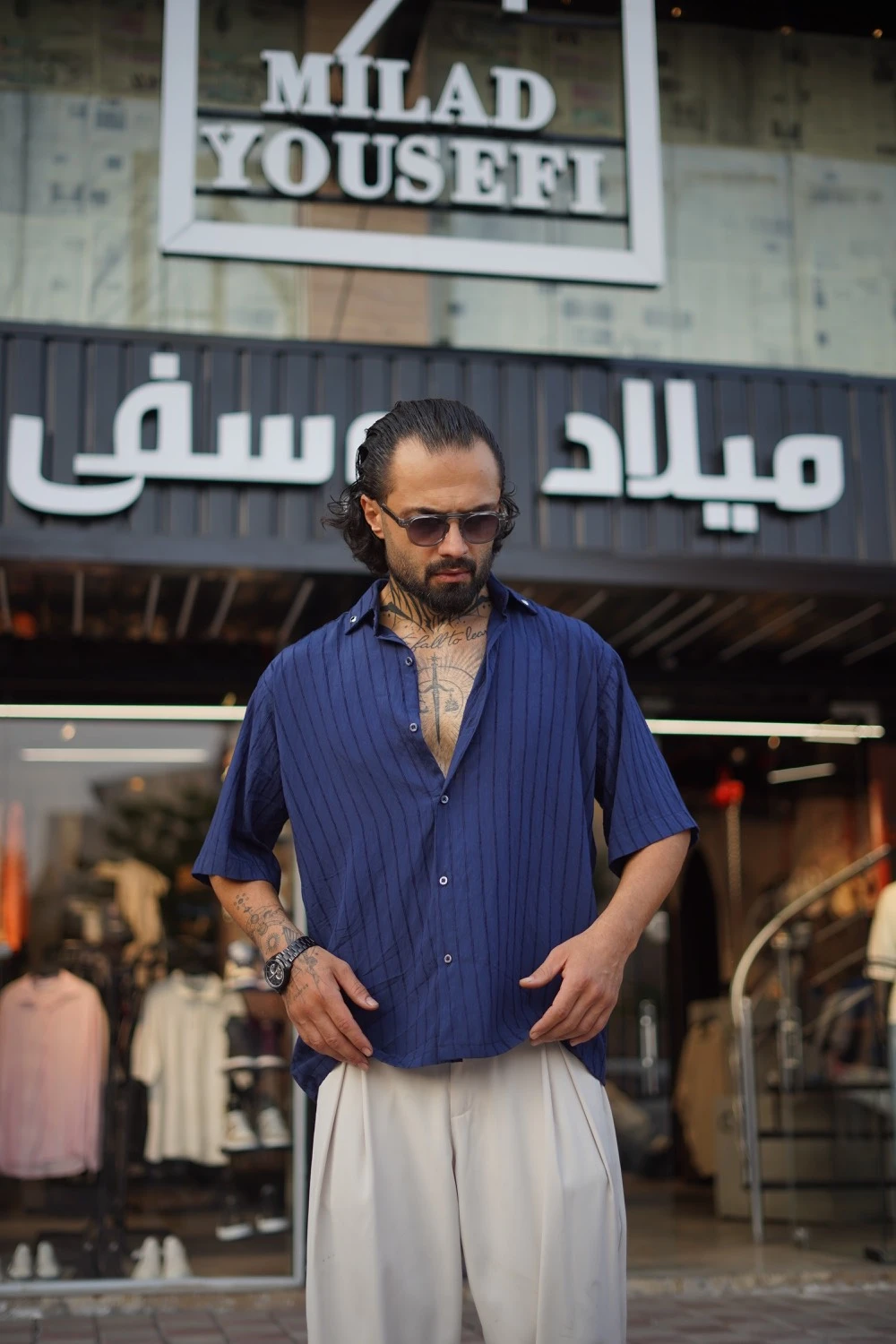 پیراهن سیلک میل دار
